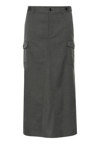 PAULA - Maksi svārki - dark grey melange