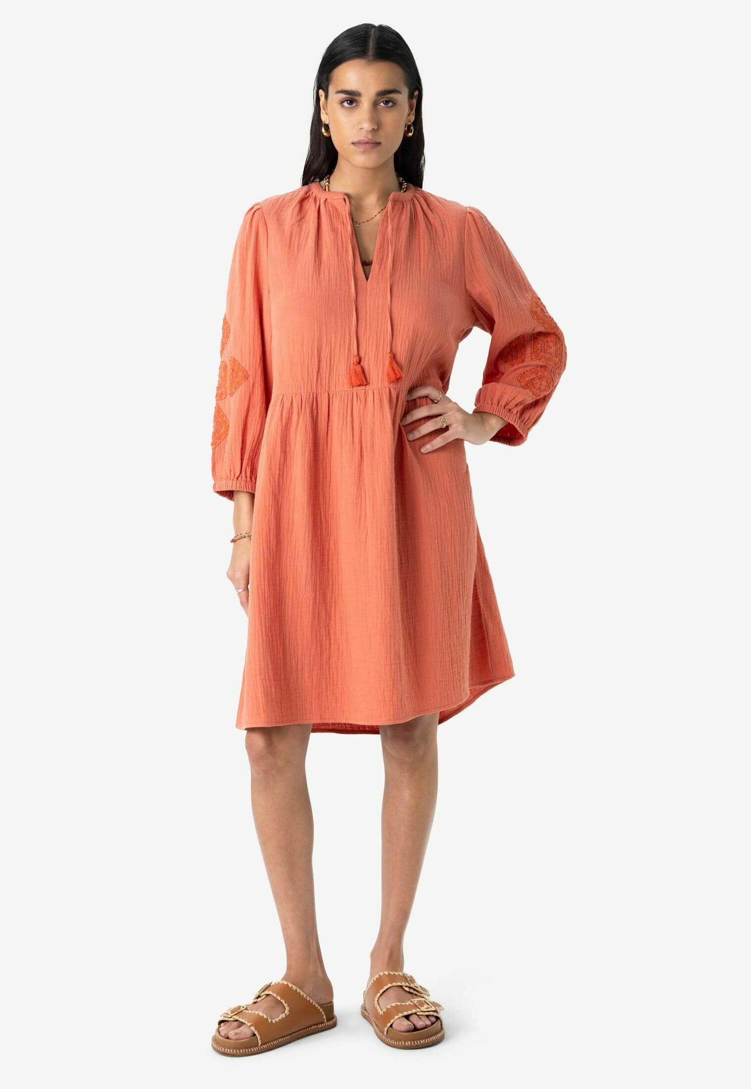 Sissy-Boy MUSSELIN Robe de jour orange ZALANDO