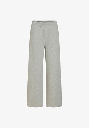 VILA, SWEAT PANTS VIVERA HIGH WAIST - Tracksuit bottoms - light grey melange