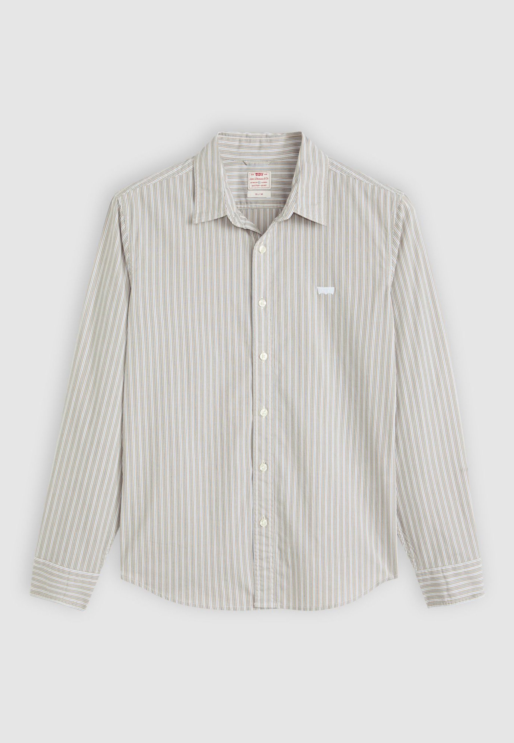 Levi's® BATTERY SHIRT - Košile - rory stripe bright white