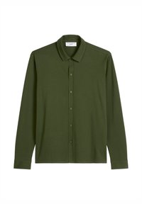 Pika pikkade varrukatega, nupuga särk oliivirohelises värvuses, mis on valmistatud pehmest ja siledast kangast. Omab klassikalist krae ja nupuvärvi koos vastava kattega nuppe.