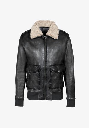 Freaky Nation GATEONE - Kožená bunda - black
