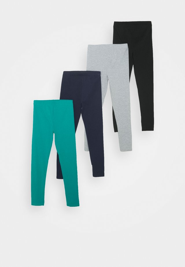 4 PACK - Leggings - Hosen - turquoise/black/light grey