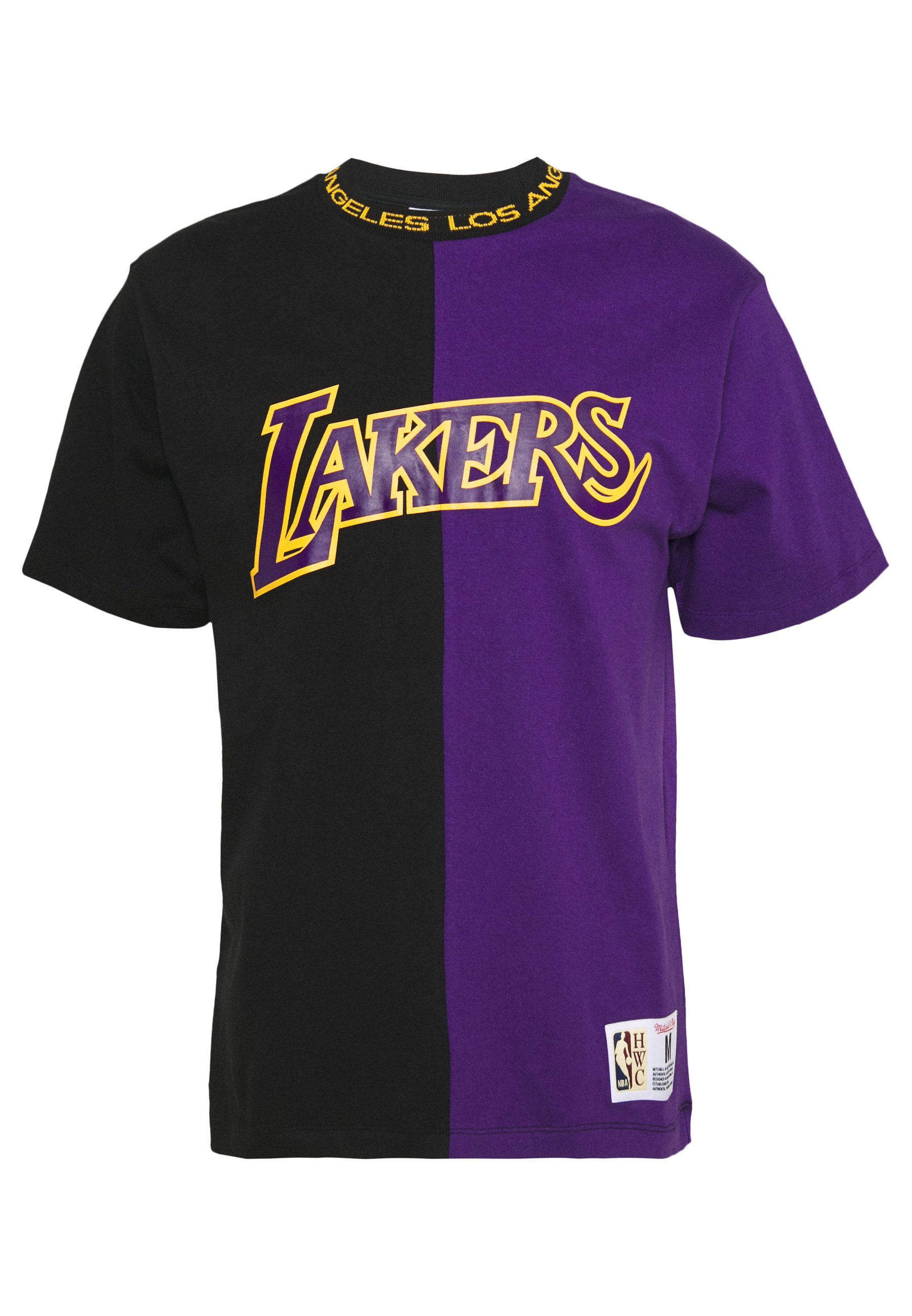 black and purple lakers shirt