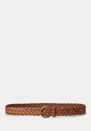 Polo Ralph Lauren, BRAIDED CALFSKIN BELT - Cinturón - cuoio