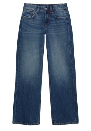 PULL&BEAR LOW WAIST - Džíny Straight Fit - dark-blue denim