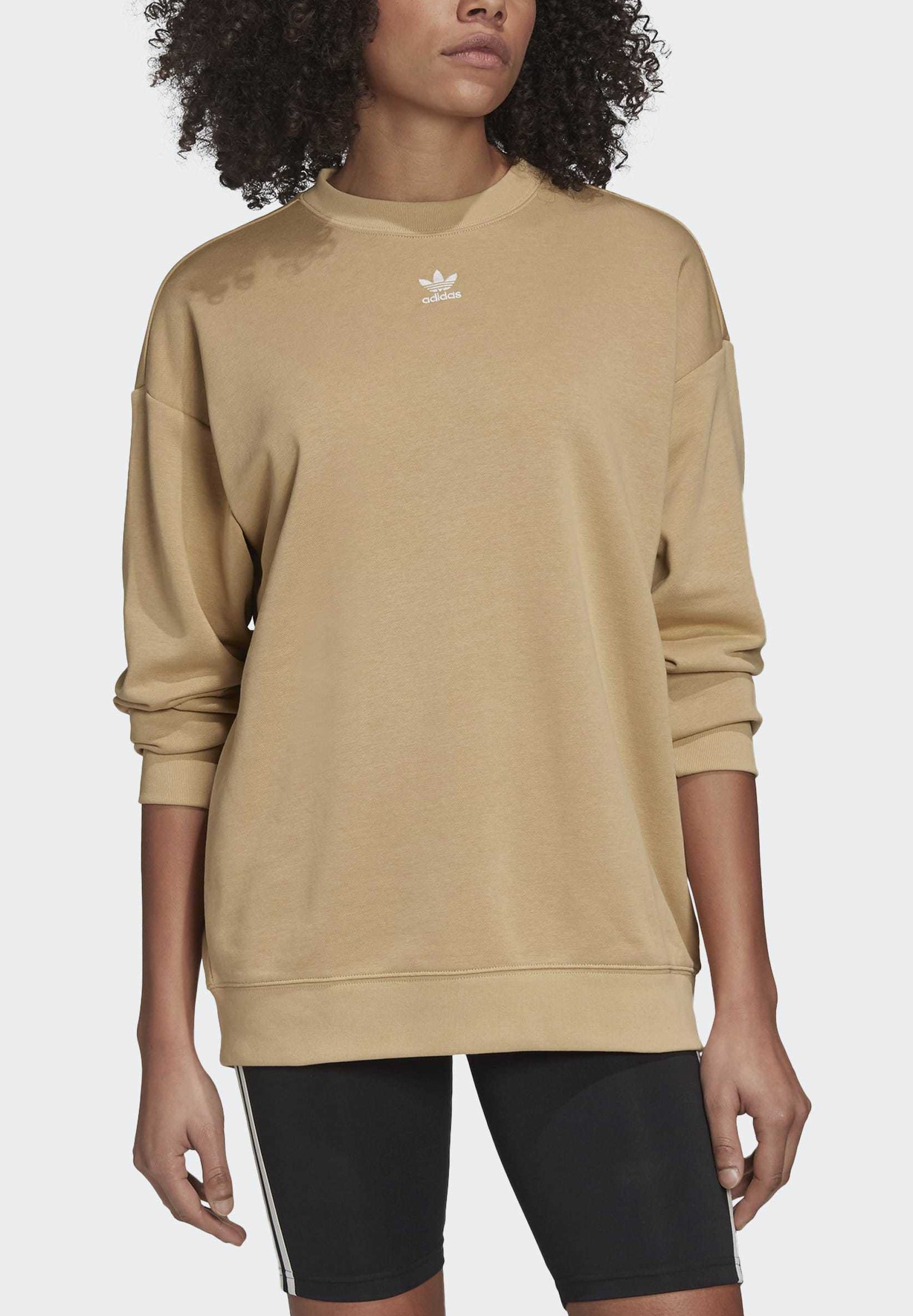 adidas Originals TREFOIL ESSENTIALS SWEATSHIRT Sweater adidas Originals sweater beige | wehkamp