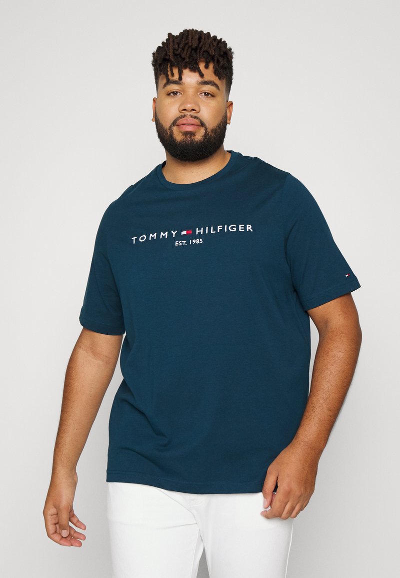 Tommy Hilfiger LOGO TEE - T-shirt estampada - dark lakeside