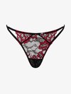 SEXY CROTCHLESS THONG - Stringi - black/red