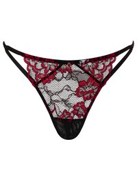 Ann Summers SEXY CROTCHLESS THONG - Stringit - black/red