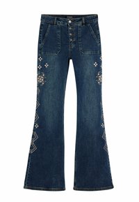EMBROIDERED  - Flared Jeans - blue