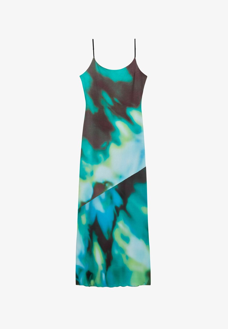 Desigual TIE-DYE SPAGHETTI STRAP - Maxi dress - green - Zalando Desigual TIE-DYE SPAGHETTI STRAP - Maxi dress - green - Zalando