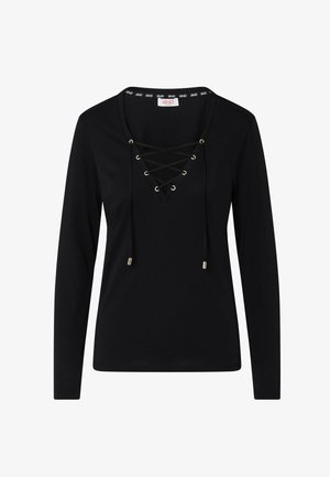 LIU JO, LIU JO T-SHIRT MIT SCHNÜRUNG - T-shirt à manches longues - black