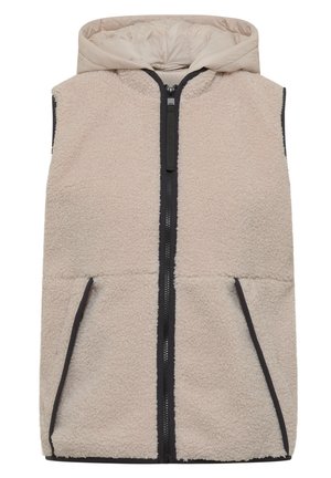 Cecil, TEDDY-WESTE MIT ABNEHMBARER KAPUZE - Bodywarmer - teddy vanilla white