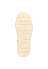 Off-white Schuhsohle mit rechteckigen Profilen, Größe 37 Kennzeichnung und dem Markenlogo "Sioux" mit "SINCE 1954" geprägt in der Nähe der Ferse.