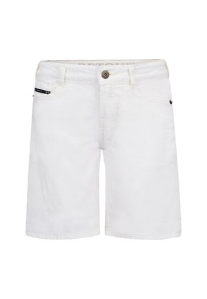 QUINN REPAIR - Denim shorts - white denim