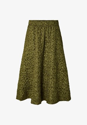 YAS, MAXI SKIRT YASDAZLY HW - A-lijn rok - sphagnum