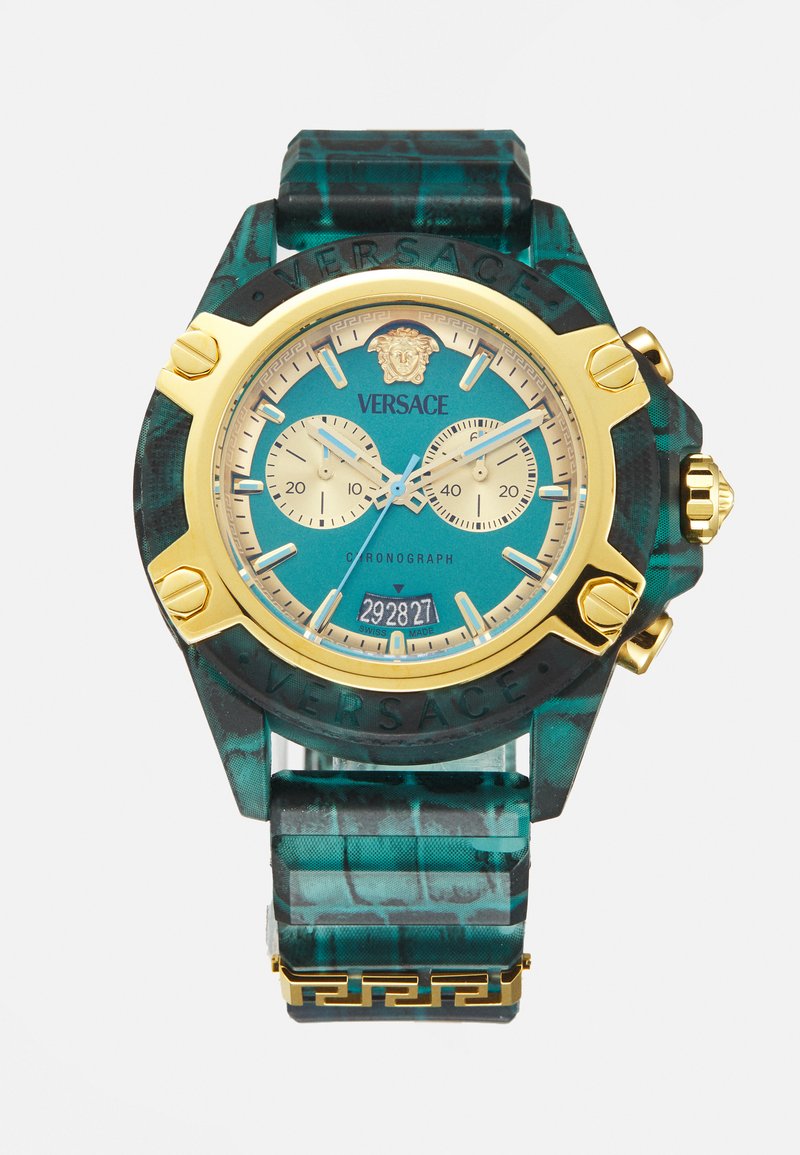 Versace - ICON ACTIVE - Chronograph watch - gold-coloured/blue, Enlarge