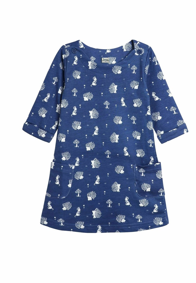 JoJo Maman Bébé HEDGEHOG AND MOUSE A-LINE - REGULAR FIT - Vapaa-ajan mekko - denim