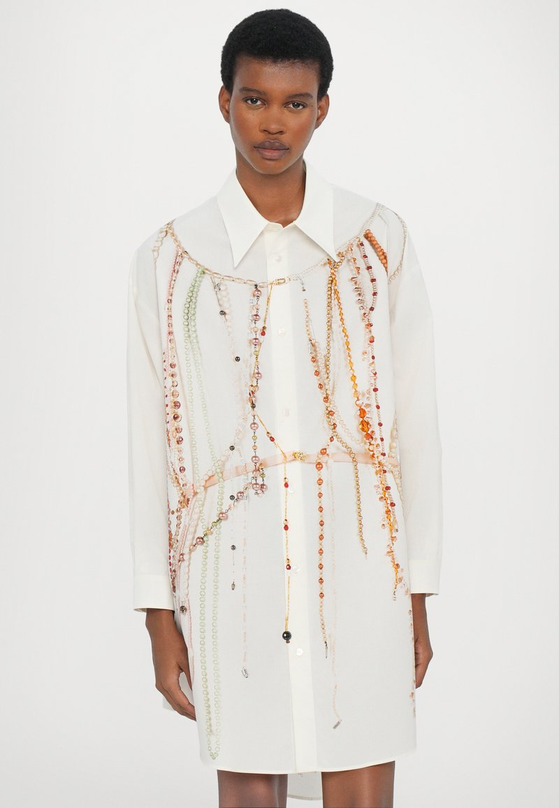 mm6 maison margiela shirt dress Short striped shirt dress