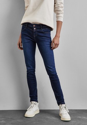 Slim fit jeans - mottled dark blue