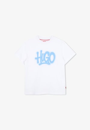 HUGO Kids, SHORT SLEEVES TEE-SHIRT - Μπλουζάκι με στάμπα - white
