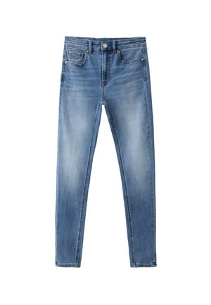 Stradivarius, D07 REGULAR WAIST SKINNY JEANS - Jeans Skinny - destroyed denim