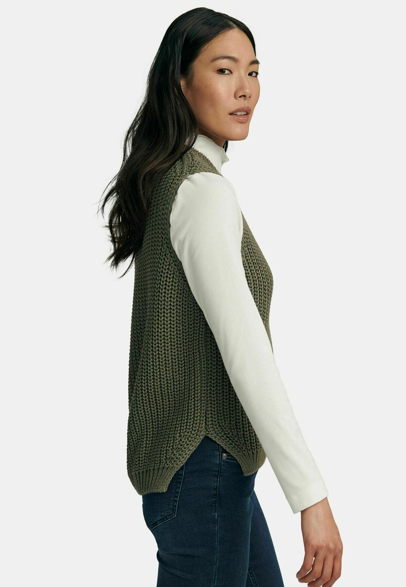 Damen Strickjacken | PETER HAHN Pollunder Strickpullover green/grün - KQ82136 Damen Strickjacken | PETER HAHN Pollunder Strickpullover green/grün - KQ82136