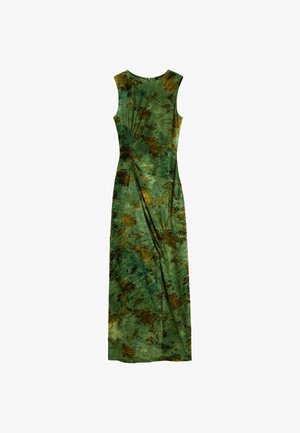 Desigual, FLOCKED MIDI DRESS - Hverdagskjole - green