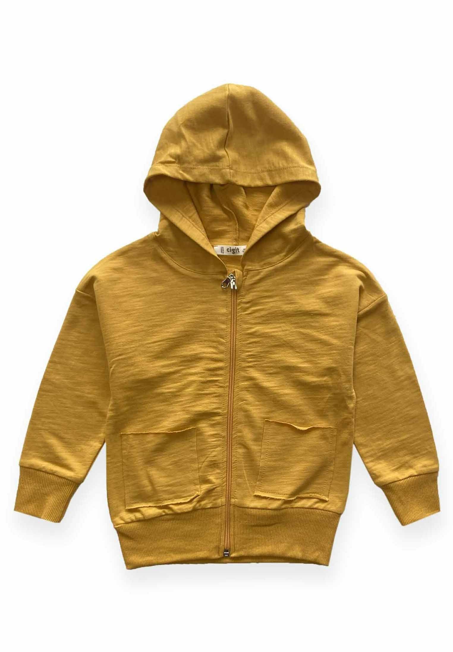 Cigit Sudadera con cremallera - mustard yellow/mostaza - Zalando.es
