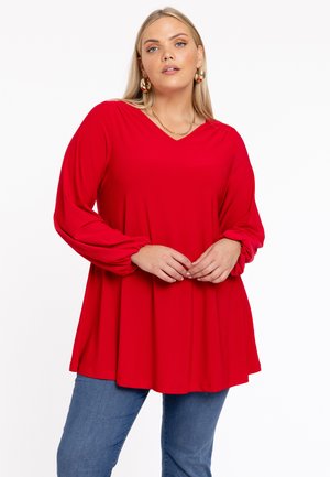 YOEK MIT V AUSSCHNITT - Blouse - red