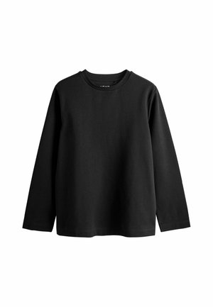 Next, REGULAR FIT - HEAVYWEIGHT LONG SLEEVE CREW NECK T-SHIRT - Long sleeved top - black