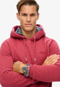 Superdry & Co ESSENTIAL LOGO  - Felpa con cappuccio - berry red marl