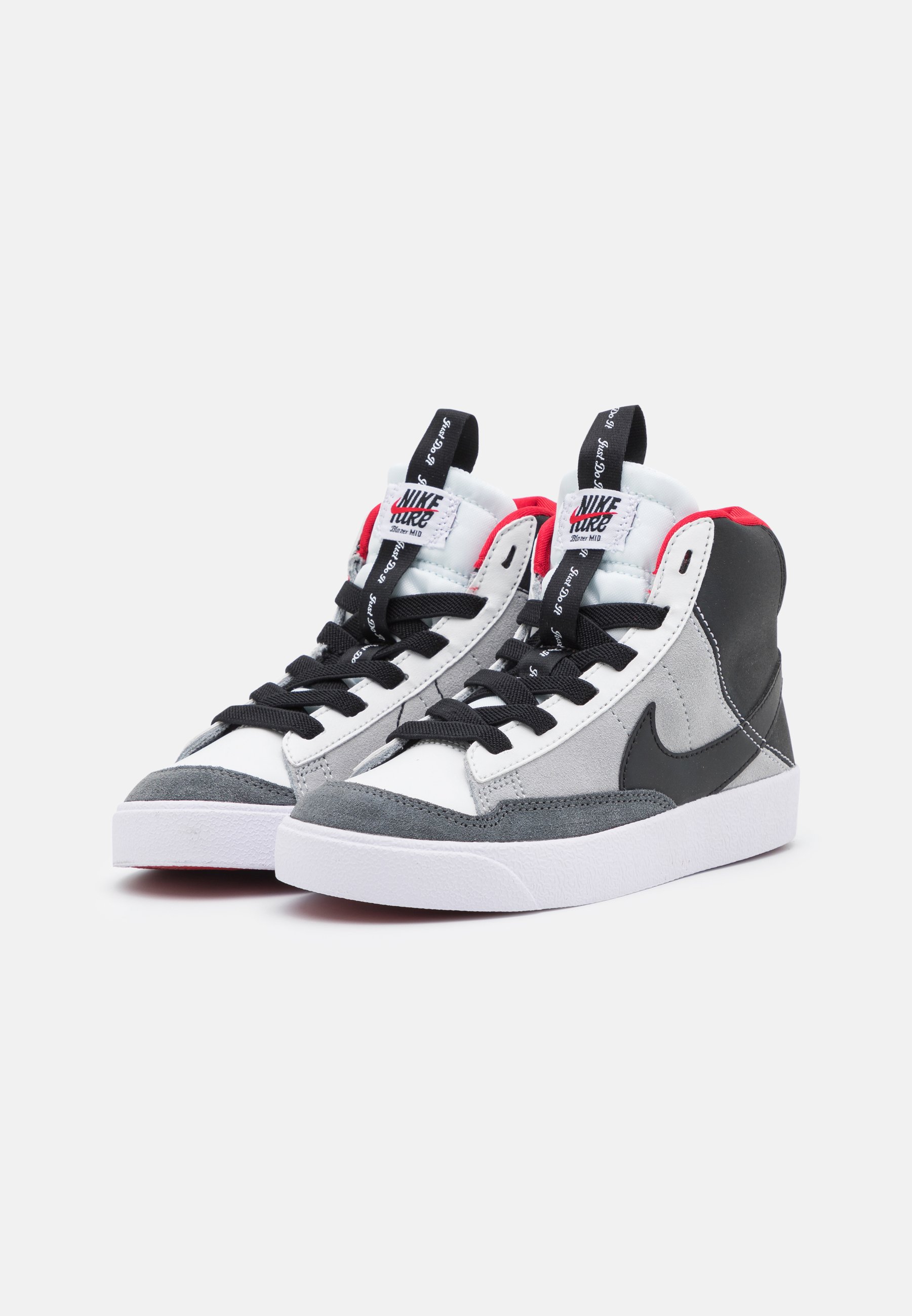 Nike Sportswear BLAZER MID '77 SE - Zapatillas altas - summit  white/black/university red/light smoke grey/negro - Zalando.es