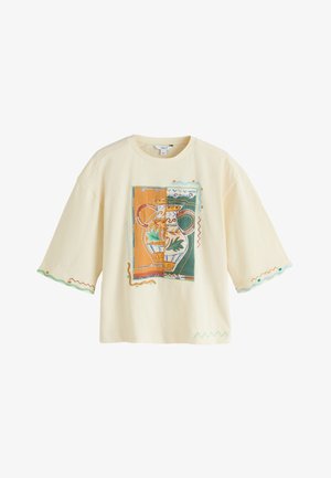 Next, REGULAR FIT - GRAPHIC VASE SHORT SLEEVE T-SHIRT . - T-Shirt print - butter yellow