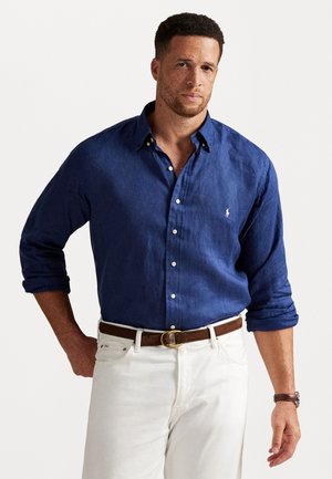 LINEN SHIRT - Button down-skjorte - rustic navy