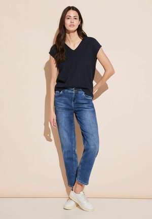 Street One MATERIALMIX  - T-Shirt basic - blau