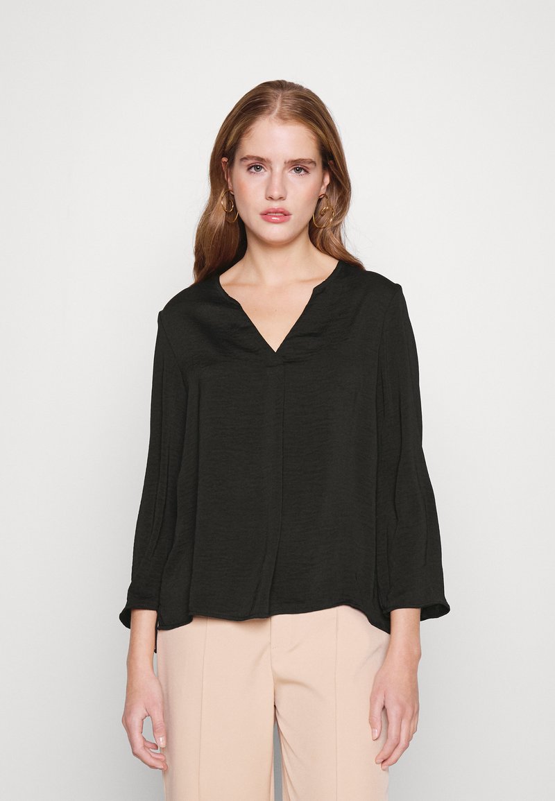 Vero Moda Petite VMWILMA V NECK FOLD UP Jumper black Zalando.co.uk