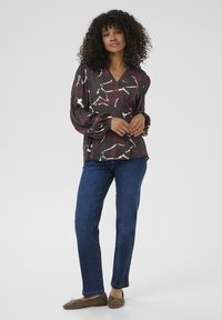 Kaffe BEATE AMBER - Blouse - windsor wine black flower