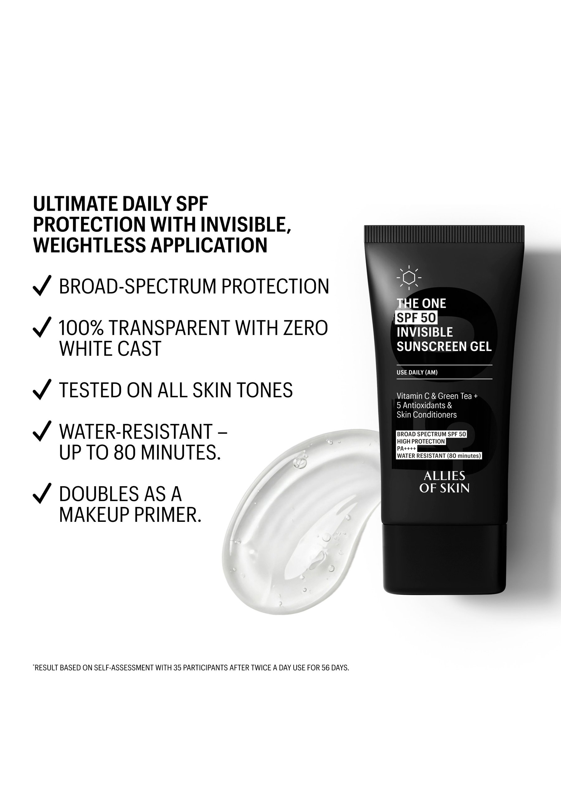Allies of Skin THE ONE SPF 50 INVISIBLE SUNSCREEN GEL - Sun