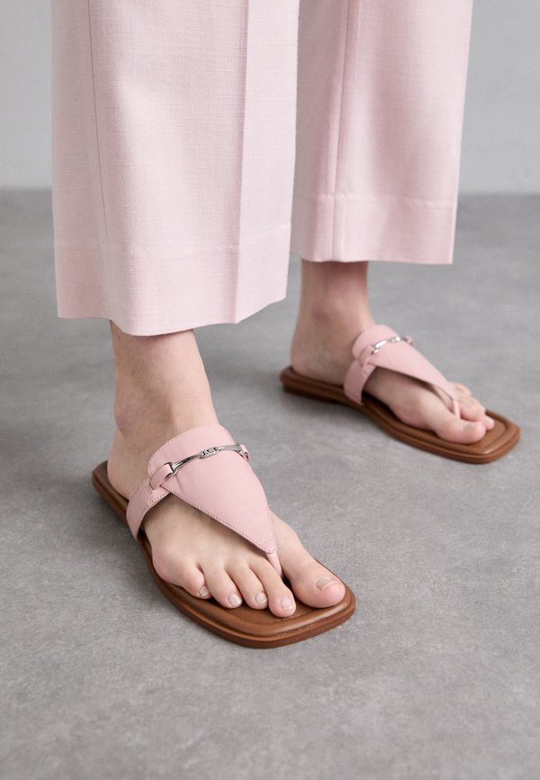 LENA THONG - T-bar sandals - smokey rose