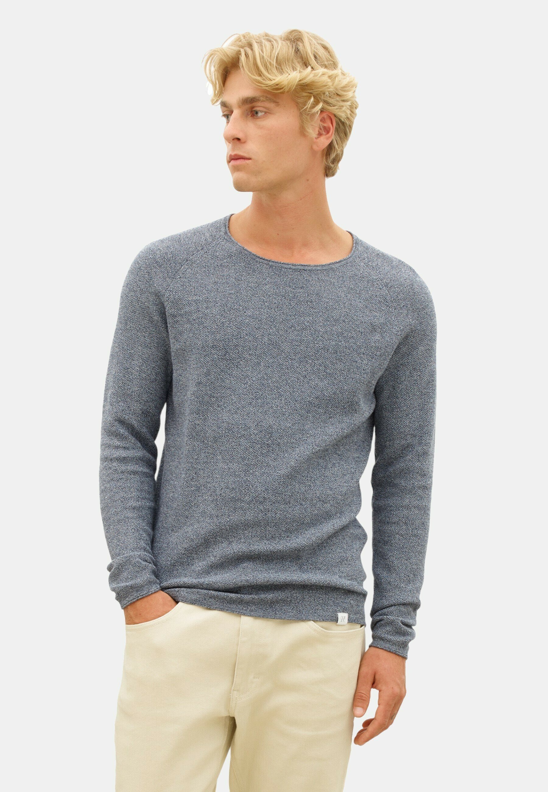 Nowadays HONEYCOMB CREW NECK - Jumper - middle blue/blue-grey