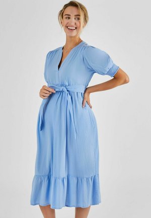 JoJo Maman Bébé BLEND MATERNITY MIDI - REGULAR FIT - Denné šaty - blue