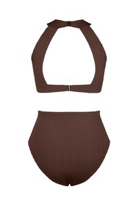Cupshe HANGING NECK  - Jednodílné plavky - dark brown