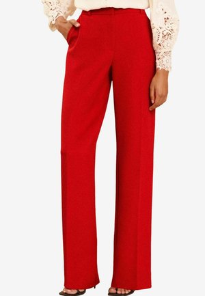 Love & Roses HIGH WAIST WIDE LEG TAILORED - Stoffhose - red