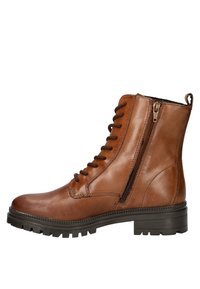 Nelson VETER - Enkellaarsjes met plateauzool - cognac