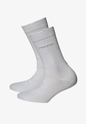 Białe skarpetki z mieszanki bawełny z prążkowanym brzegiem, z wytłoczonym logo "ESPRIT". Gładka faktura, długość do połowy łydki i klasyczny design.