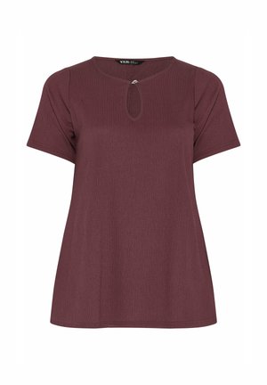 Yours Clothing, PLUS SIZE CASUAL TOPS - Print T-shirt - purple