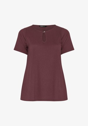 Yours Clothing, PLUS SIZE CASUAL TOPS - Print T-shirt - purple