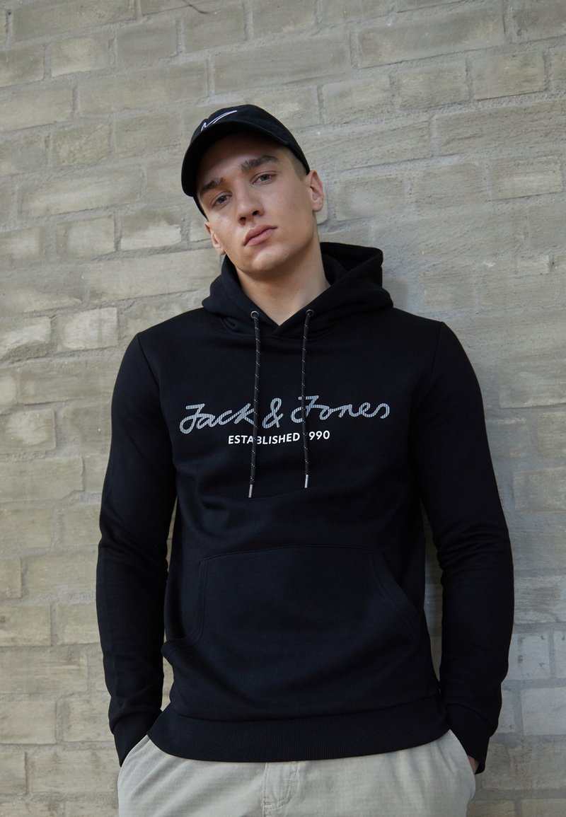 Jack & Jones JCOBERGSWEAT HOOD NOOS - Džemperis ar kapuci - black